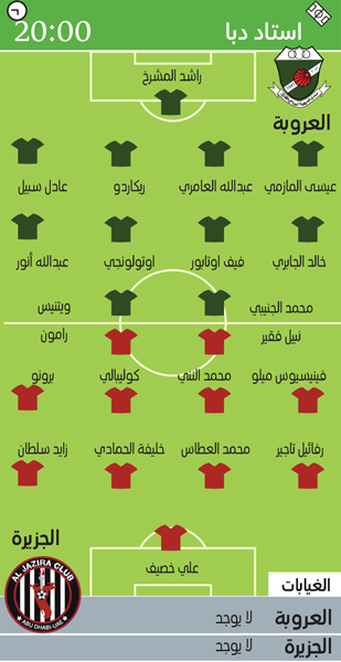 مباراة العروبة والجزيرة